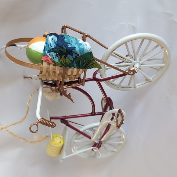 Metal Bicycle Ornament Hanging Beachy Decor 7 1/4" - Picture 2 of 5